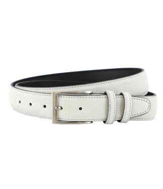 Landley Suède Leren Heren Riem - Pantalon Riem Leer - Broekriem Mannen - Wit