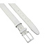 Landley Suède Leren Heren Riem - Pantalon Riem Leer - Broekriem Mannen - Lichtgrijs / Wit