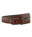 Landley Leren Heren Riem met Krokoprint – Pantalonriem 35 mm – Echt Leer – Donker Cognac
