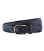 Landley Leren Heren Riem met Krokoprint – Pantalonriem 35 mm – Echt Leer – Blauw
