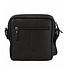 Landley Leren Schoudertas Heren - Crossbody Tas van Echt Leer - Verstelbare Schouderriem - Zwart