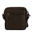 Landley Leren Schoudertas Heren - Crossbody Tas van Echt Leer - Verstelbare Schouderriem - Donkerbruin
