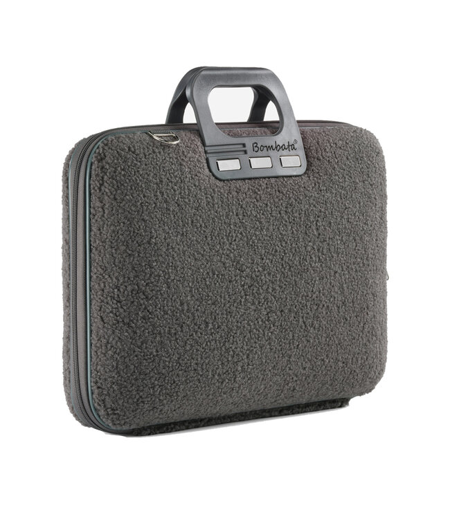Bombata Teddy Universele Laptoptas 15 / 15,6 / 16 inch – Teddy Stof – Met Schouderriem – Taupe