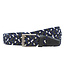 Houtkamp Elastische Riem Zwart / Blauw / Groen / Wit – Gevlochten Stretch Broekriem met echt Leer – Riem zonder Gaatjes – Dames & Heren