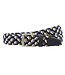Houtkamp Elastische Riem Zwart / Blauw / Taupe / Wit – Gevlochten Stretch Broekriem met echt Leer – Riem zonder Gaatjes – Dames & Heren