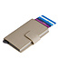 Figuretta Leren Cardprotector RFID Compact Creditcardhouder - Dames en Heren - Beige