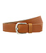 Landley Geperforeerde Sleufjes Riem Leer - Cognac