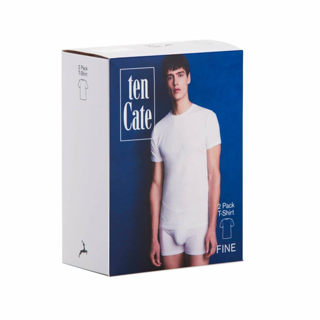 Ten Cate Ten Cate 2-Pack Basic 32326 T-Shirt Long Roundneck White