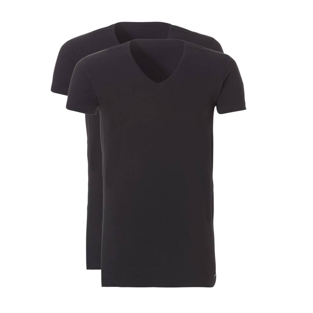 Ten Cate Ten Cate 2-Pack Basic 32325 T-Shirt Long V-Neck Black