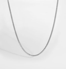 Northern Legacy Minimal Sequence Necklace Silver Tone