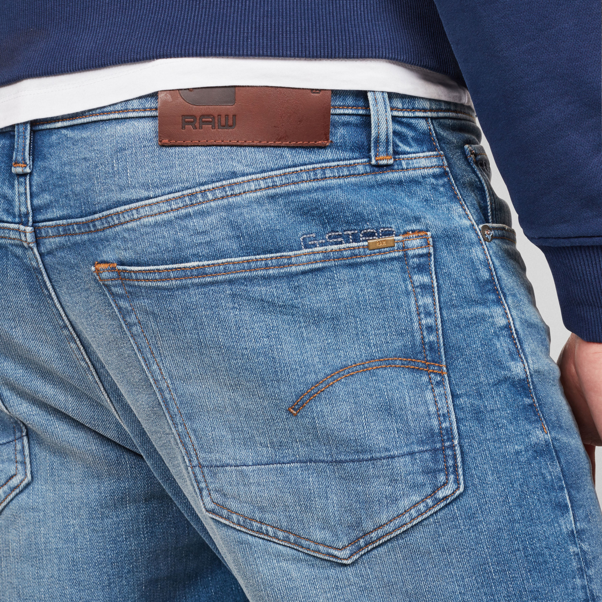 G-Star 3301 Regular Tapered 51003 B631-A795 Worn In Azure