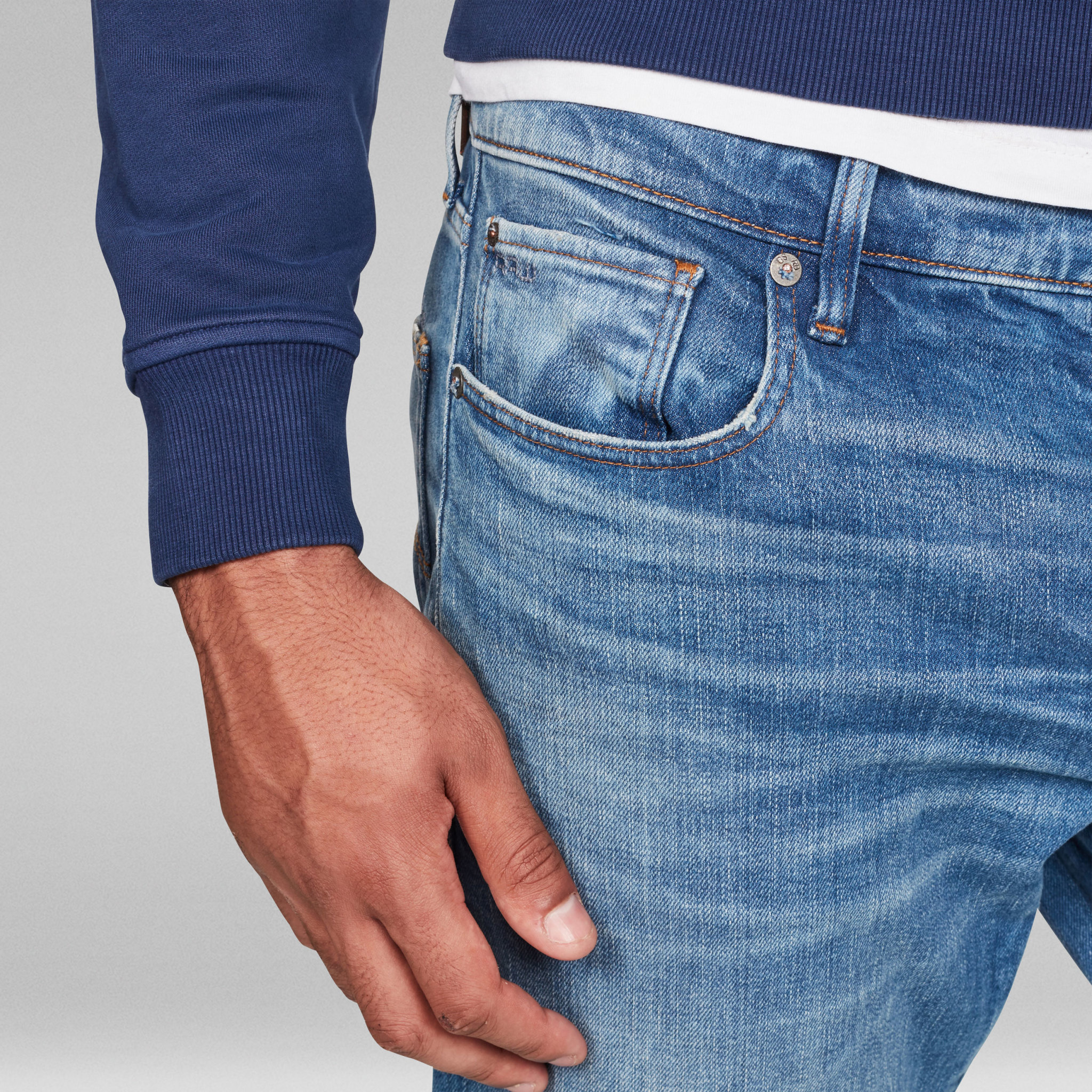 G-Star 3301 Regular Tapered 51003 B631-A795 Worn In Azure