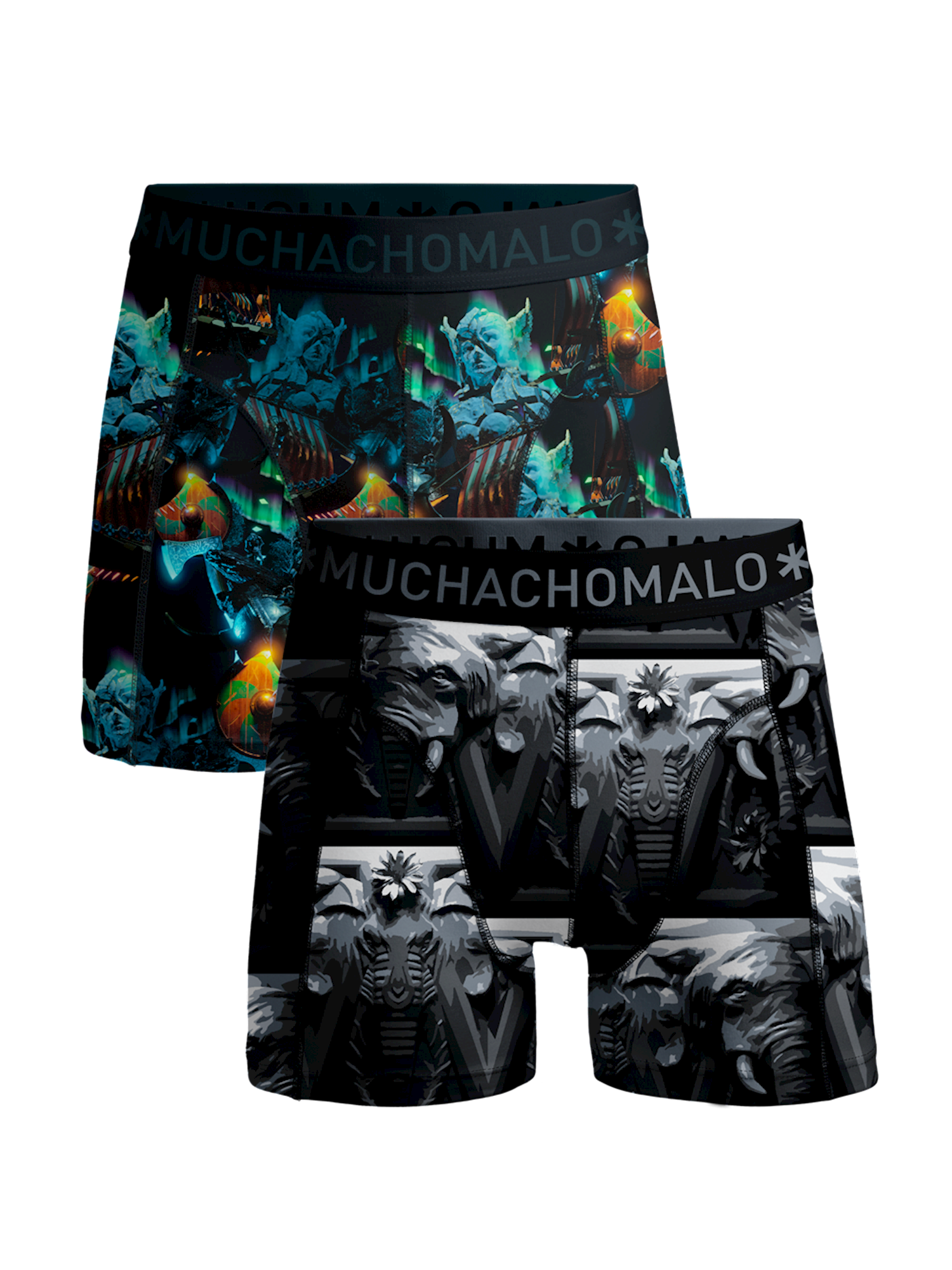 Muchachomalo Muchachomalo 2-Pack Boxers Elephant and Norway