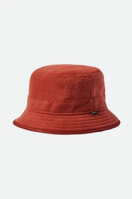 Brixton Brixton Blanket Fleece Packable Bucket Hat Burnt Henna Red