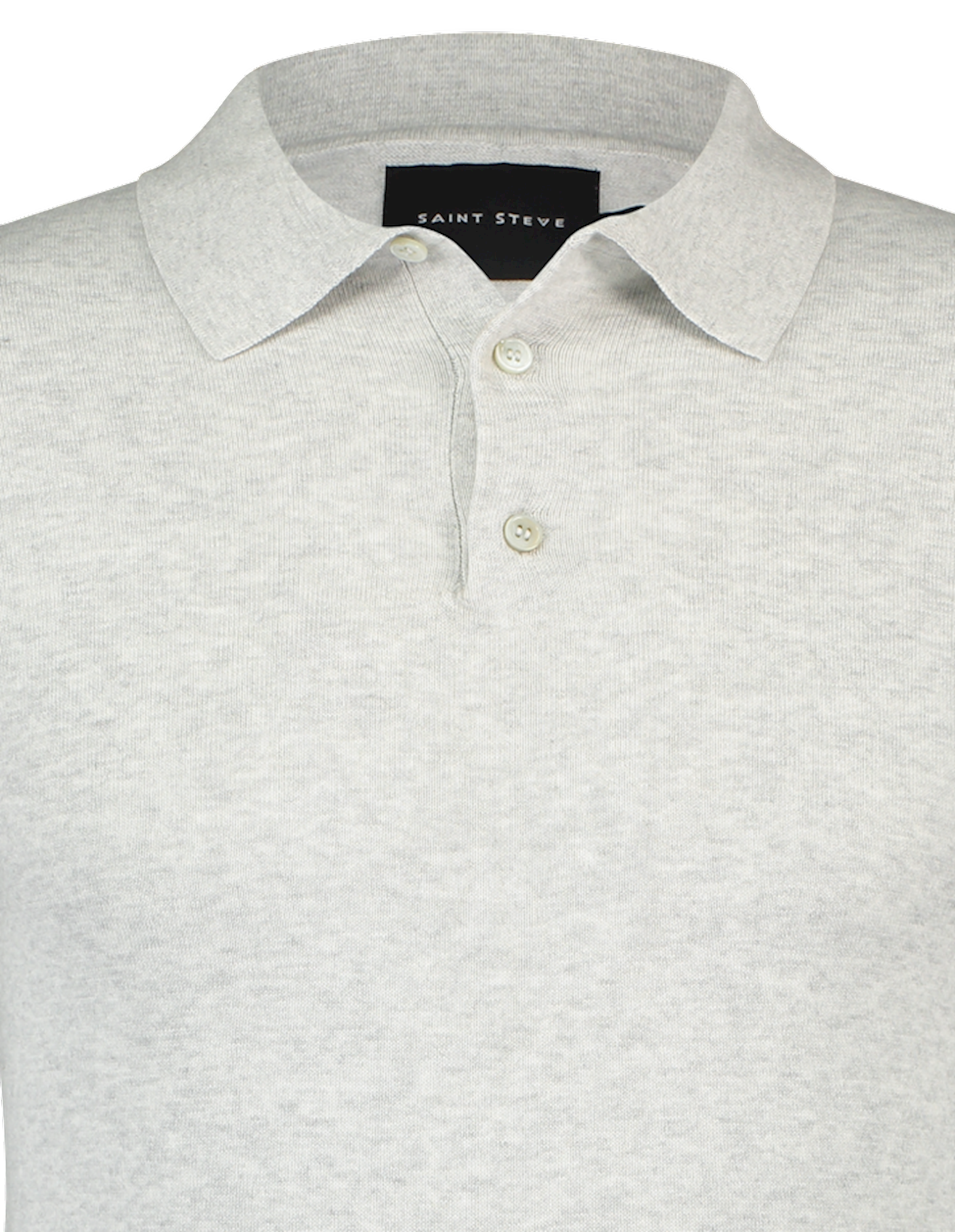 Saint Steve Saint Steve Chris Knitted Polo White Melange