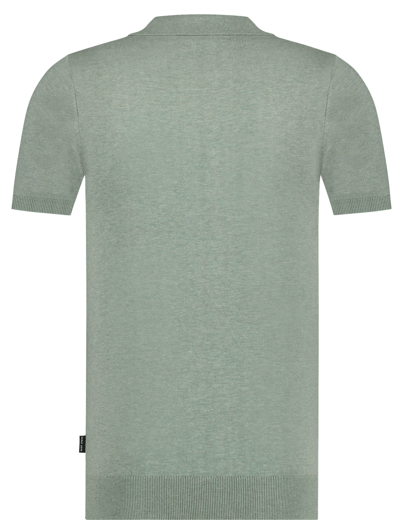 Saint Steve Saint Steve Chris Knitted Polo Green Mist Melange