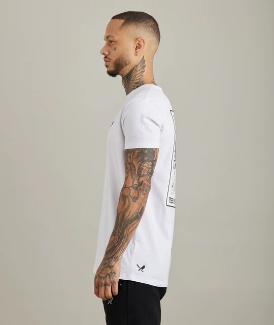 Distorted People Distorted People Tattoo Patch Crewneck Tee White