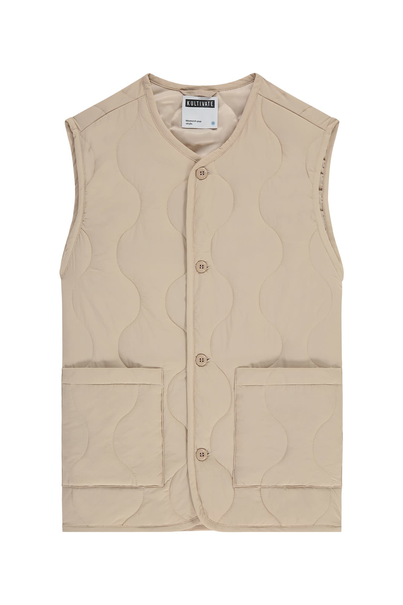 Kultivate Kultivate Mac Bodywarmer Irish Cream