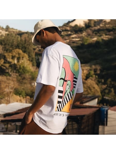 On Vacation Another Day In Paradise Tee White