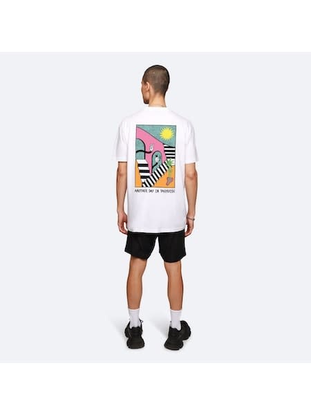 On Vacation Another Day In Paradise Tee White
