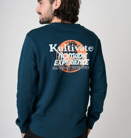 Kultivate Nomadic Crew Neck Sweat Reflective Pond