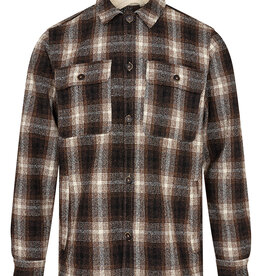 Anerkjendt Aklion Heavy Checked Overshirt 901248  Chocolate Brown