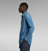 G-Star G-Star Slim Denim Shirt Faded Cricket Blue