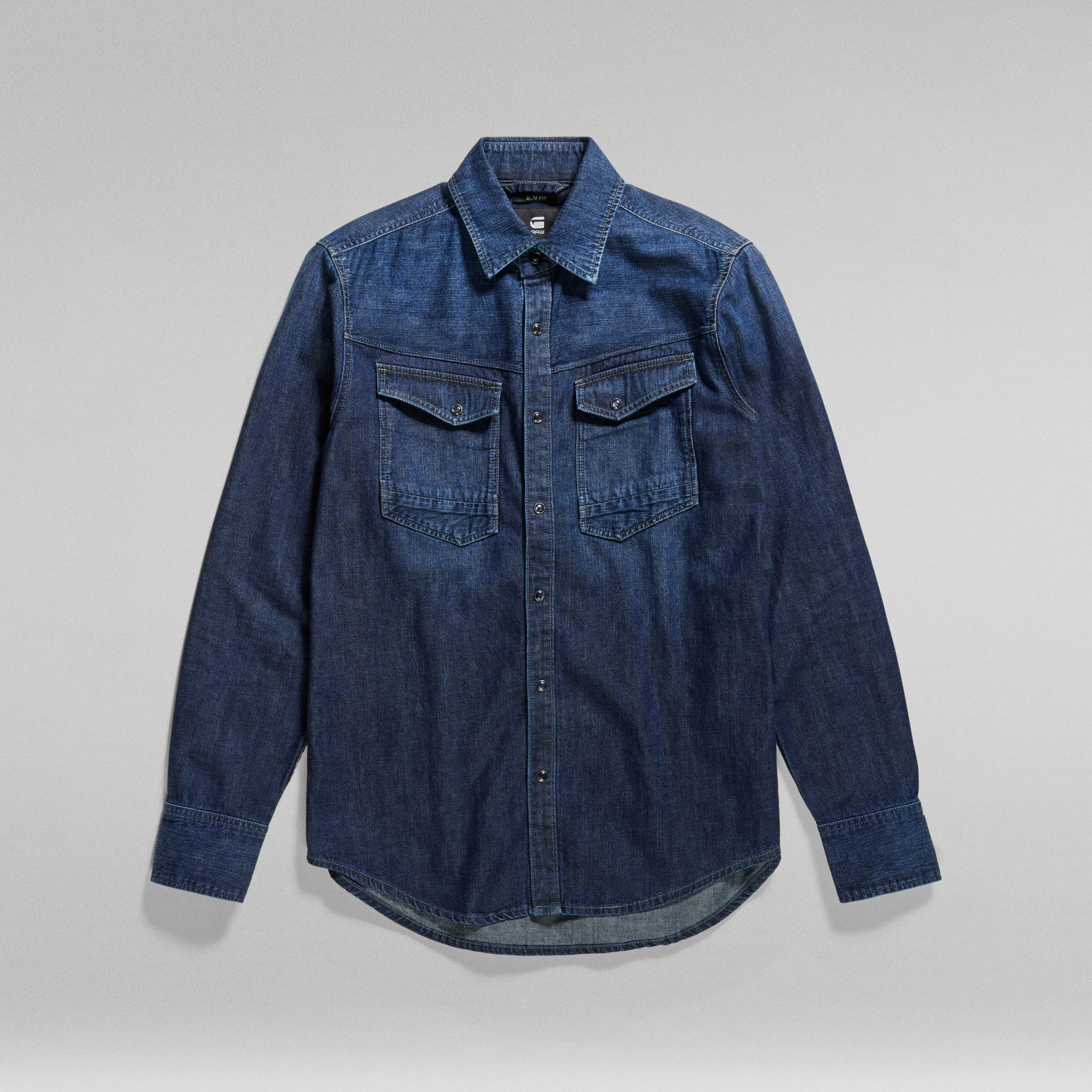 G-Star G-Star Slim Denim Shirt Worn In Deep Sea