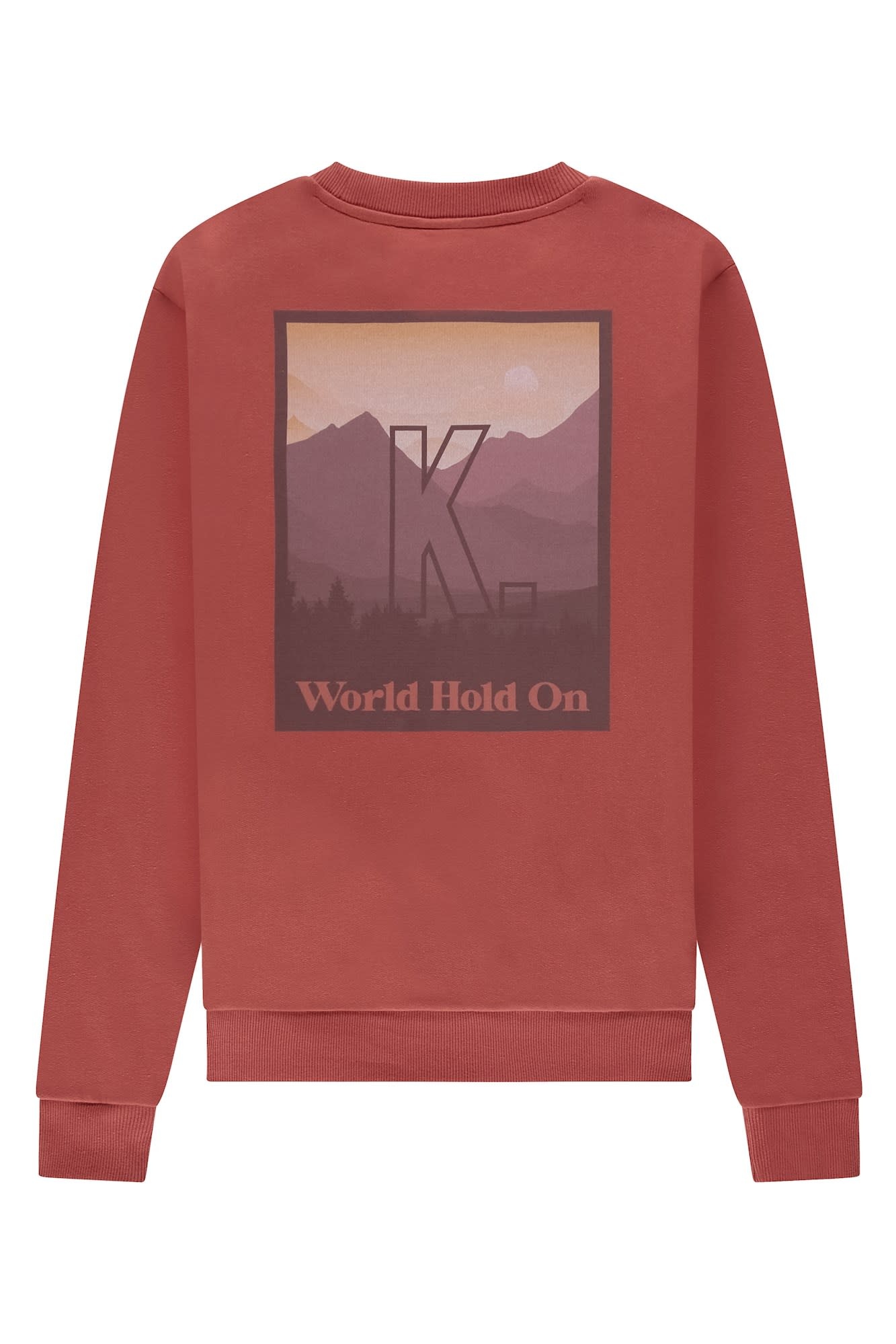 Kultivate Kultivate Hold On Crewneck Sweat Cinnabar