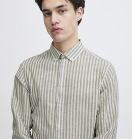 Casual Friday Casual Friday 20504974 Anton L/S Striped Linen Mix Shirt Vetiver