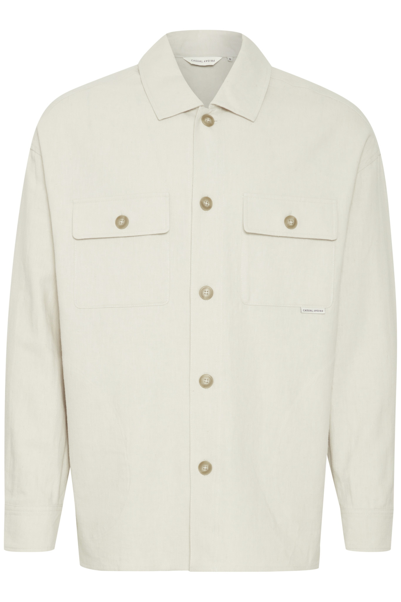 Casual Friday Casual Friday 20505000 August Linen Overshirt Light Sand