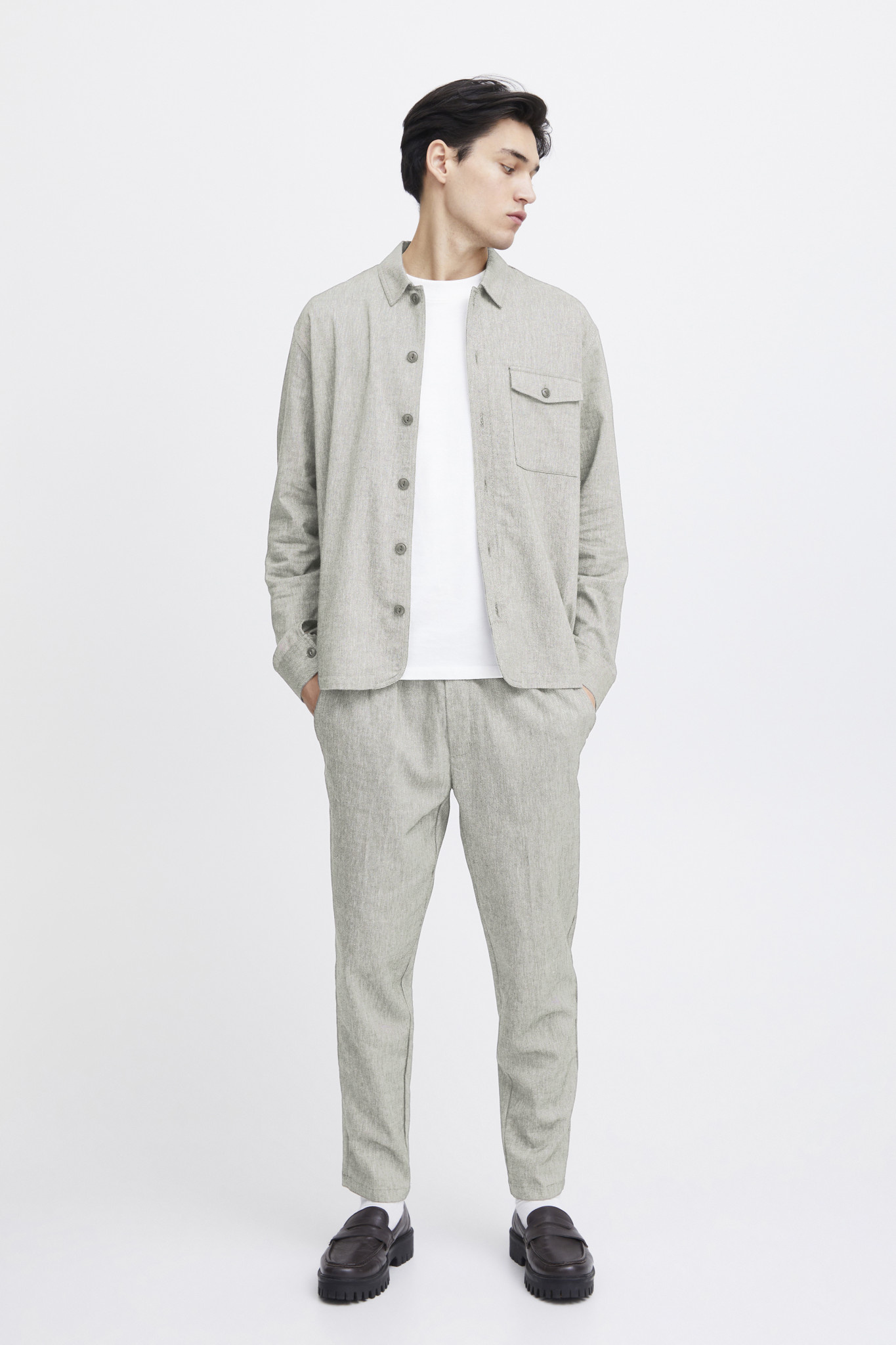 Casual Friday Casual Friday 20505037 August Linen Overshirt Vetiver