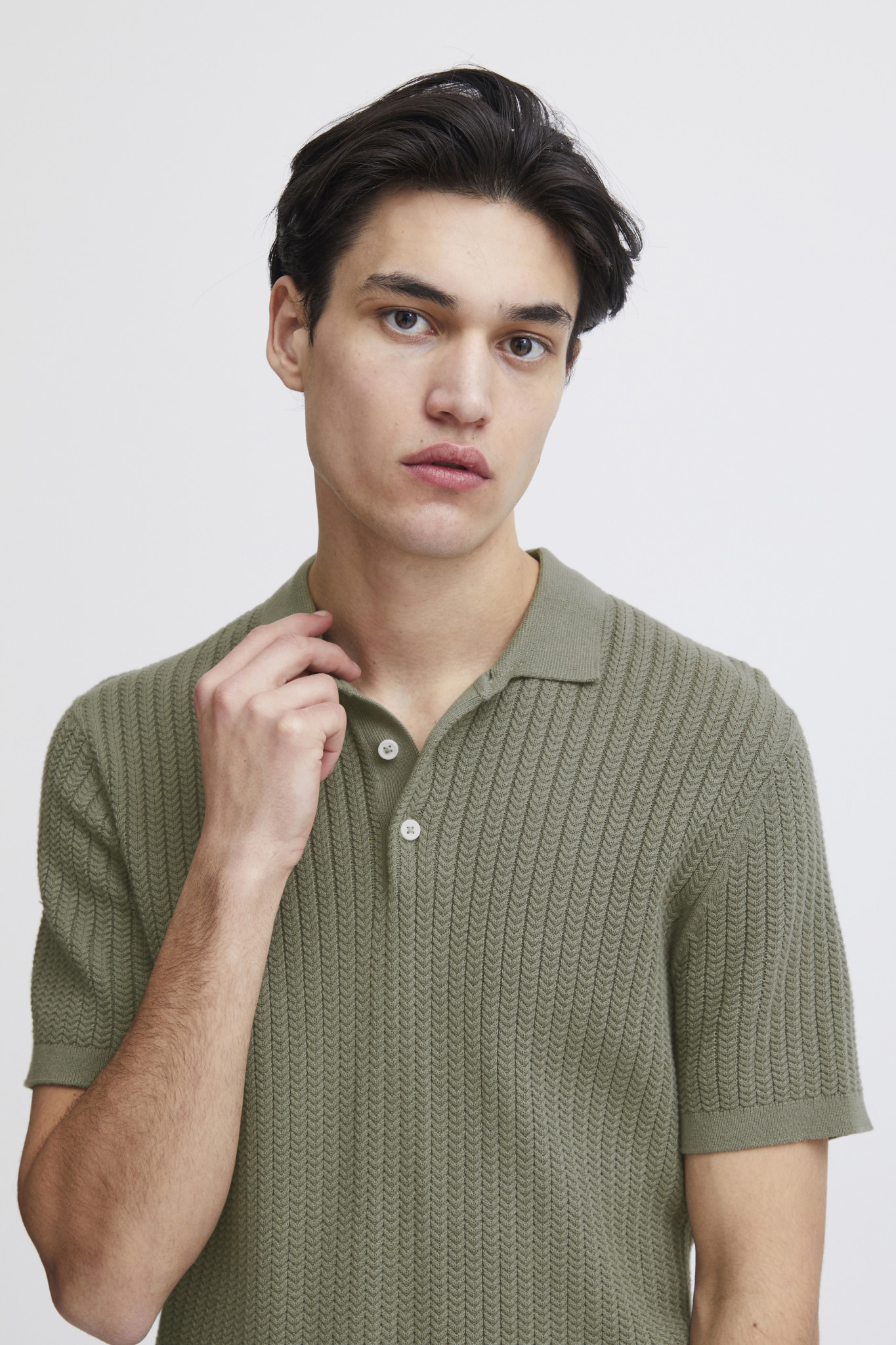 Casual Friday Casual Friday 20505091 Karl Structured Knit Polo Agave Green