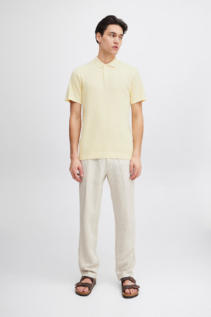 Casual Friday Casual Friday 20505091 Karl Structured Knit Polo Bleached Sand