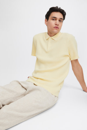 Casual Friday Casual Friday 20505091 Karl Structured Knit Polo Bleached Sand
