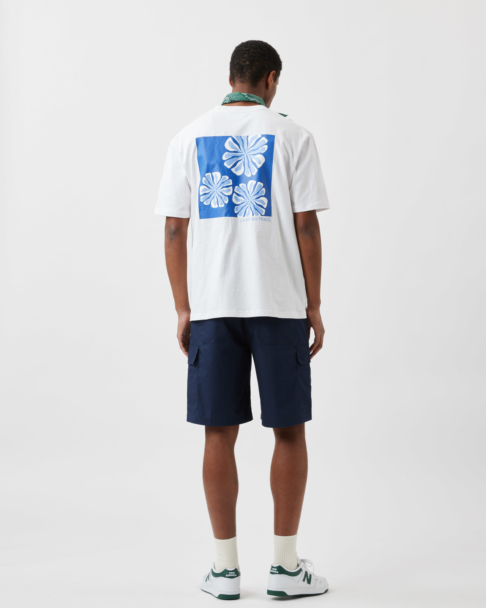 Minimum Minimum Lono 3420 Tee White Maritime Blue Print