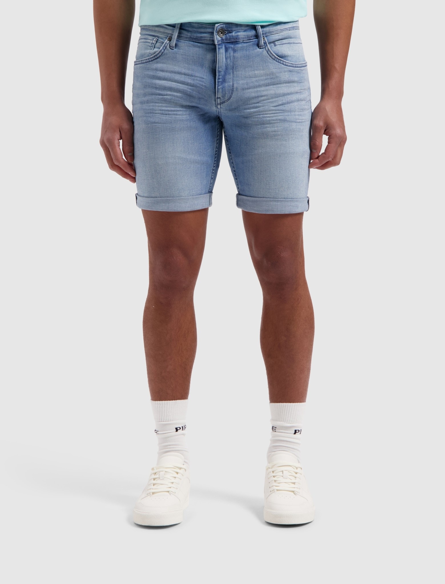 Pure Path Pure Path The Steve W1289 Short Denim Light Blue