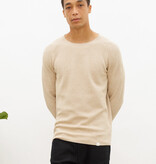 Nowadays Nowadays NOS004 Honeycomb Crew Neck Knit Brown Rice