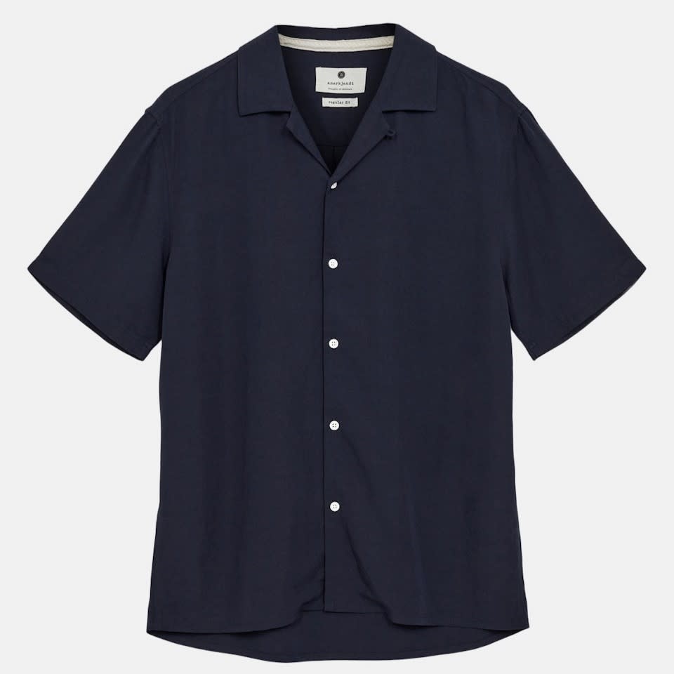 Anerkjendt Anerkjendt 901449 Kurt Placket Detail Shirt Sky Captain