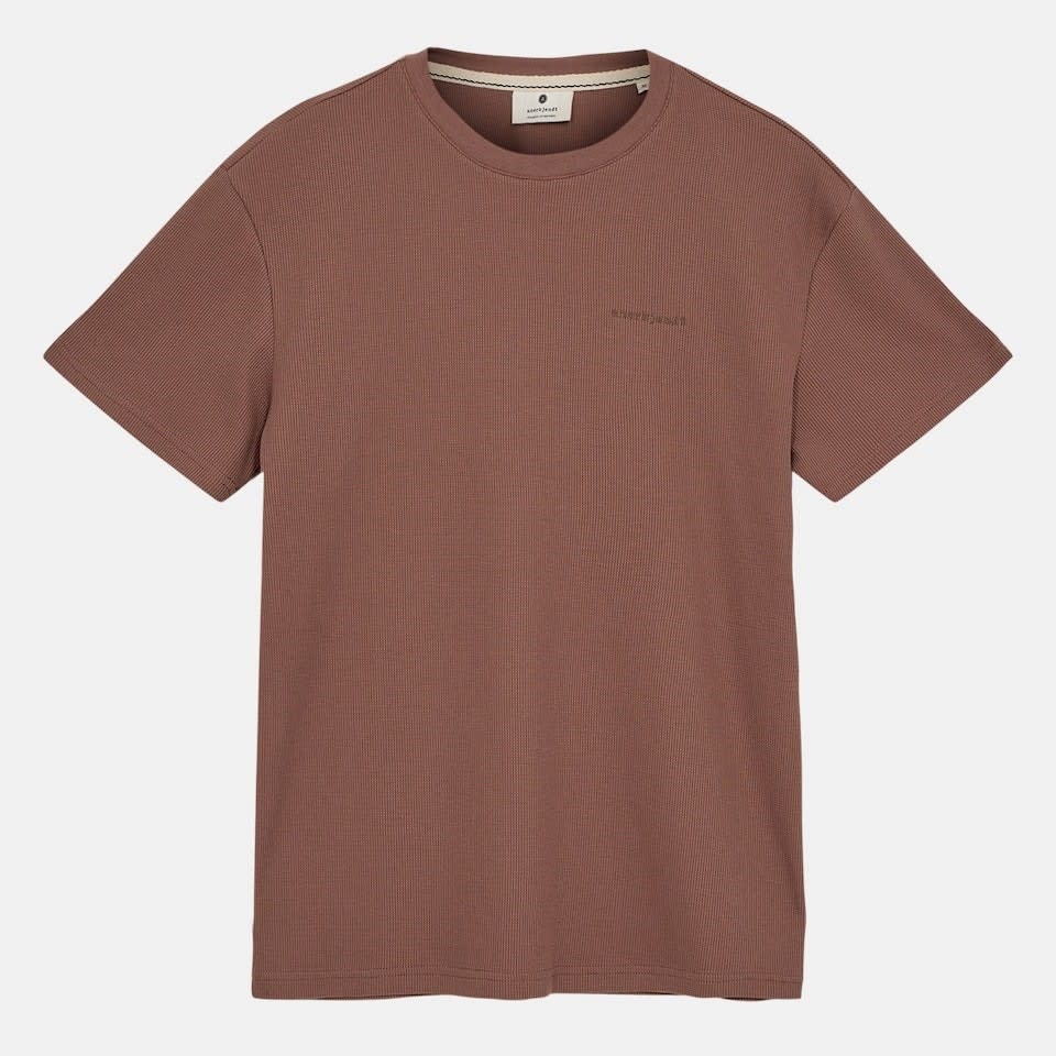 Anerkjendt Anerkjendt 901545 Kikki Waffle Tee Cognac