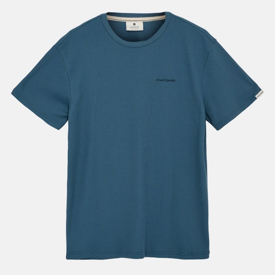 Anerkjendt Anerkjendt 901545 Kikki Waffle Tee Indian Teal