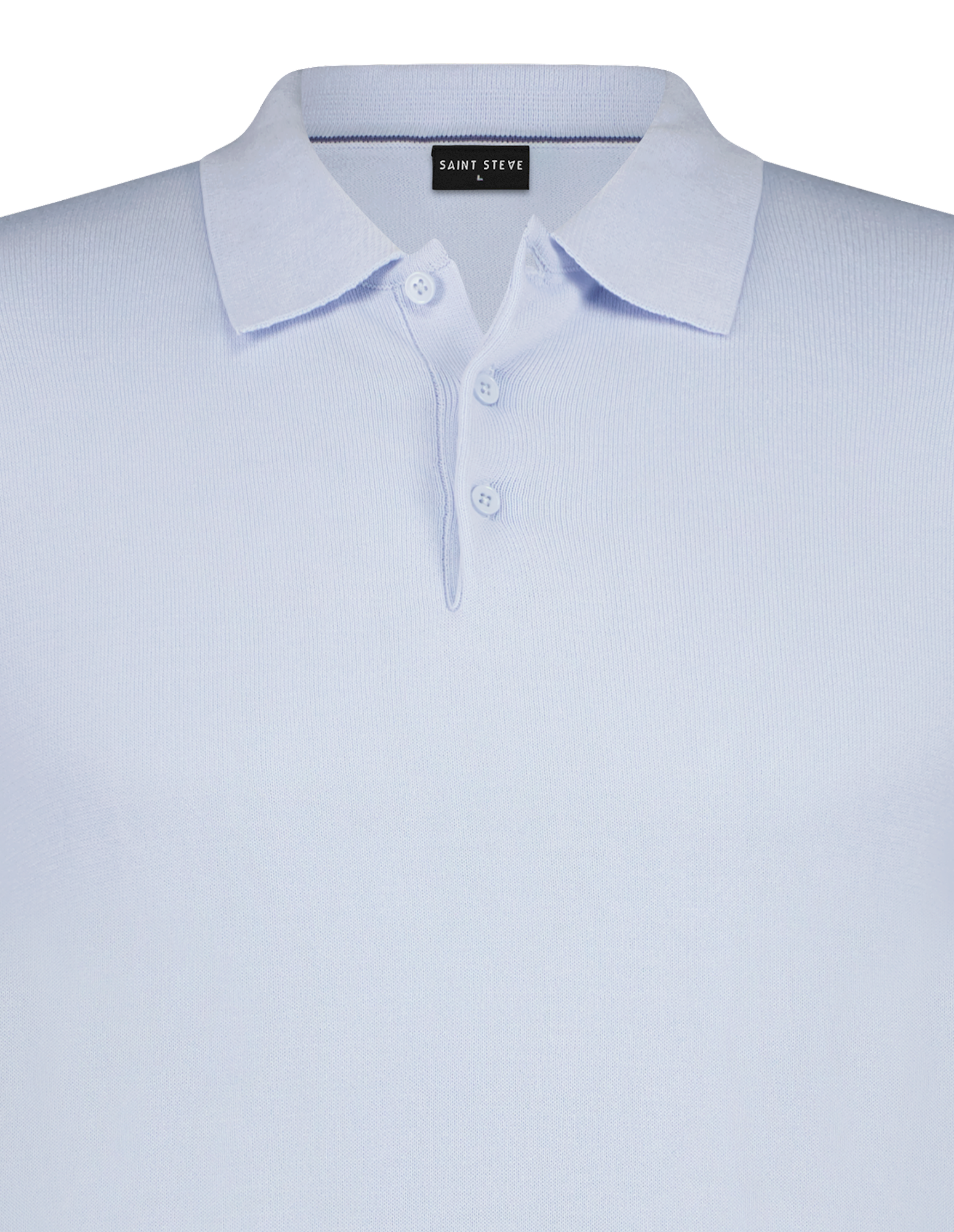 Saint Steve Saint Steve Chris Knitted Polo Ice Blue