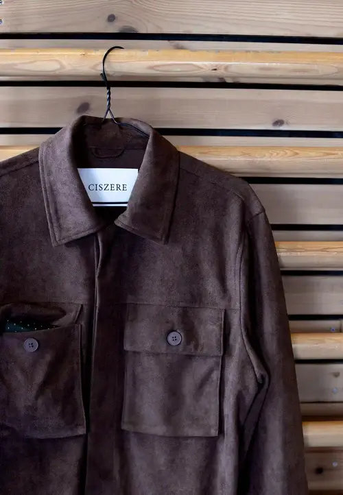 Ciszere Ciszere Nash Vegan Suede Overshirt Java Brown