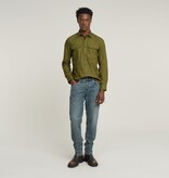 G-Star Marine Slim State Oxford Shirt Shadow Olive / Ensis Green