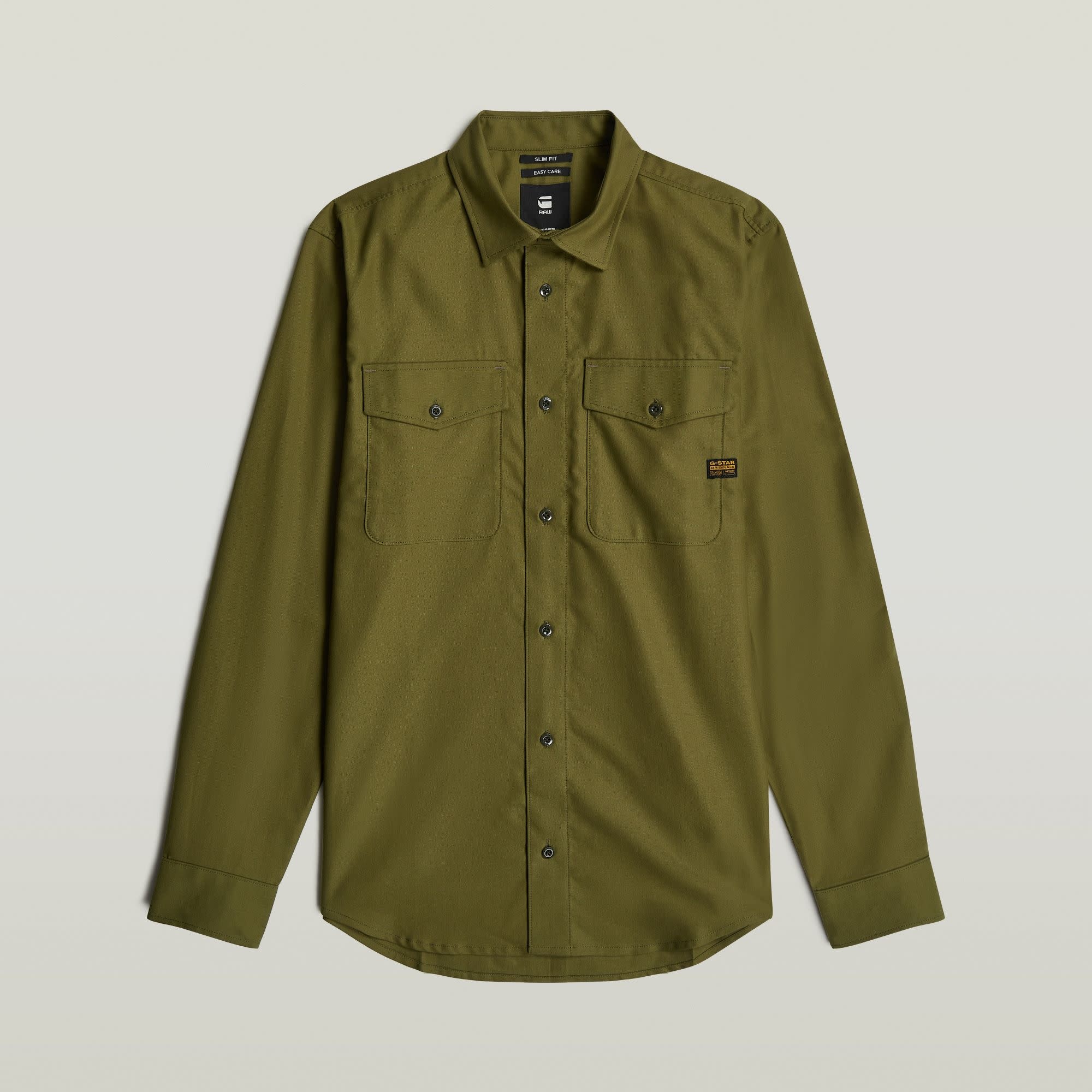 G-Star Marine Slim State Oxford Shirt Shadow Olive / Ensis Green