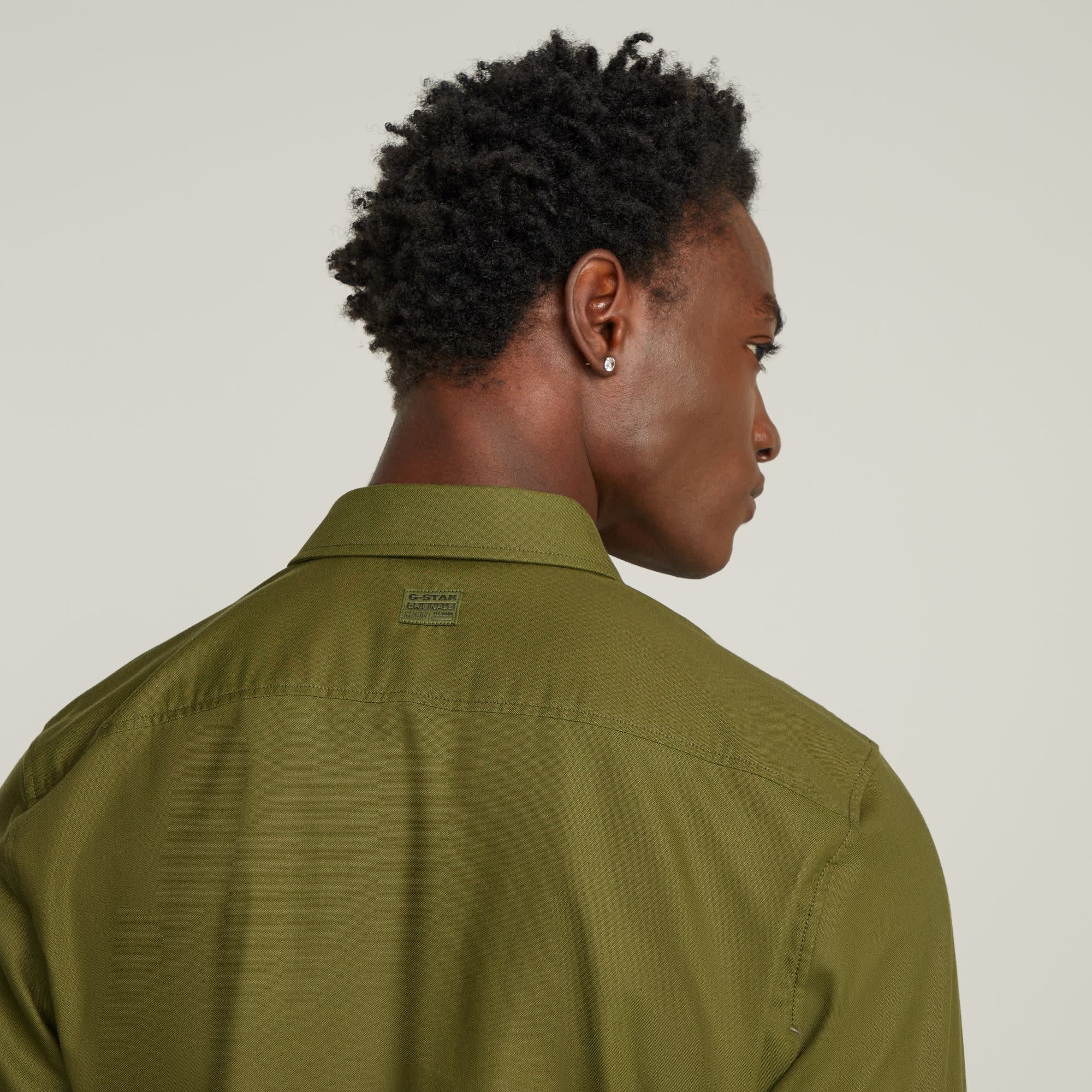 G-Star Marine Slim State Oxford Shirt Shadow Olive / Ensis Green