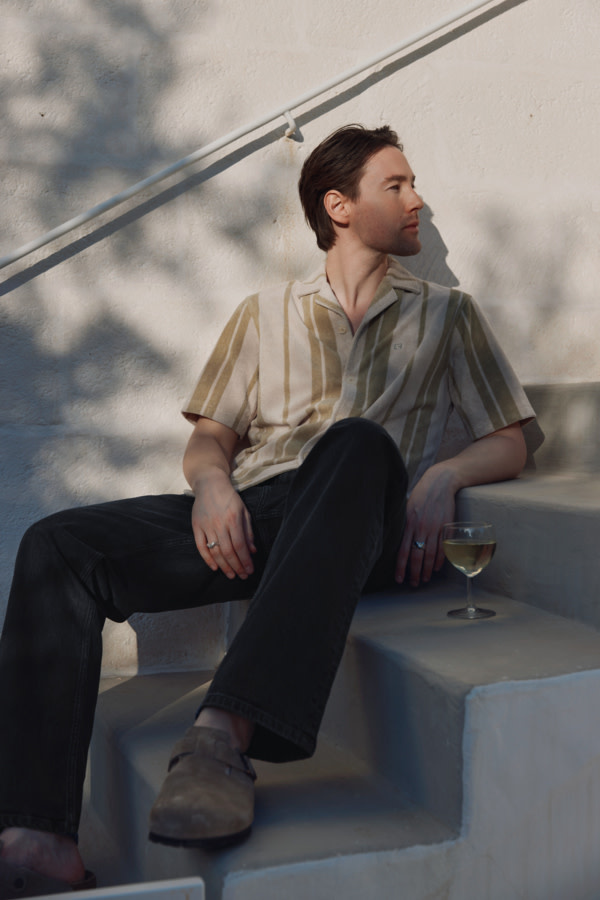 Casual Friday 20505406 Basile Frotte Resort Shirt S/S Rainy Day