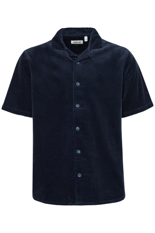 Solid 21108613 Oban Corduroy Shirt S/S Insignia Blue