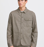 Casual Friday 20505037 Augusto Linen Overshirt Kangaroo Melange