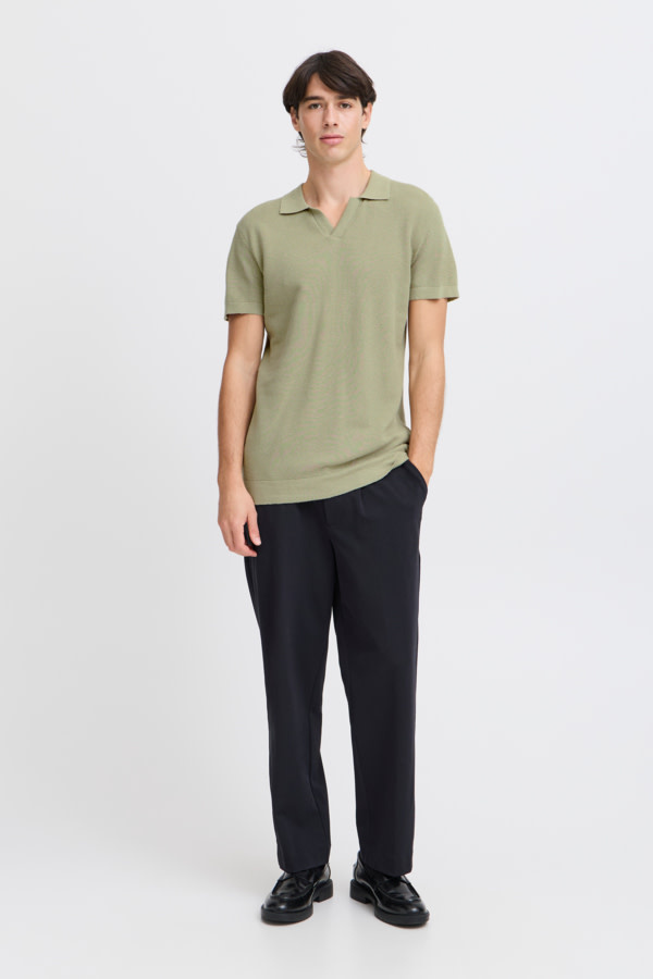 Casual Friday 20505399 Mateo Structured Knit Polo Tea Green
